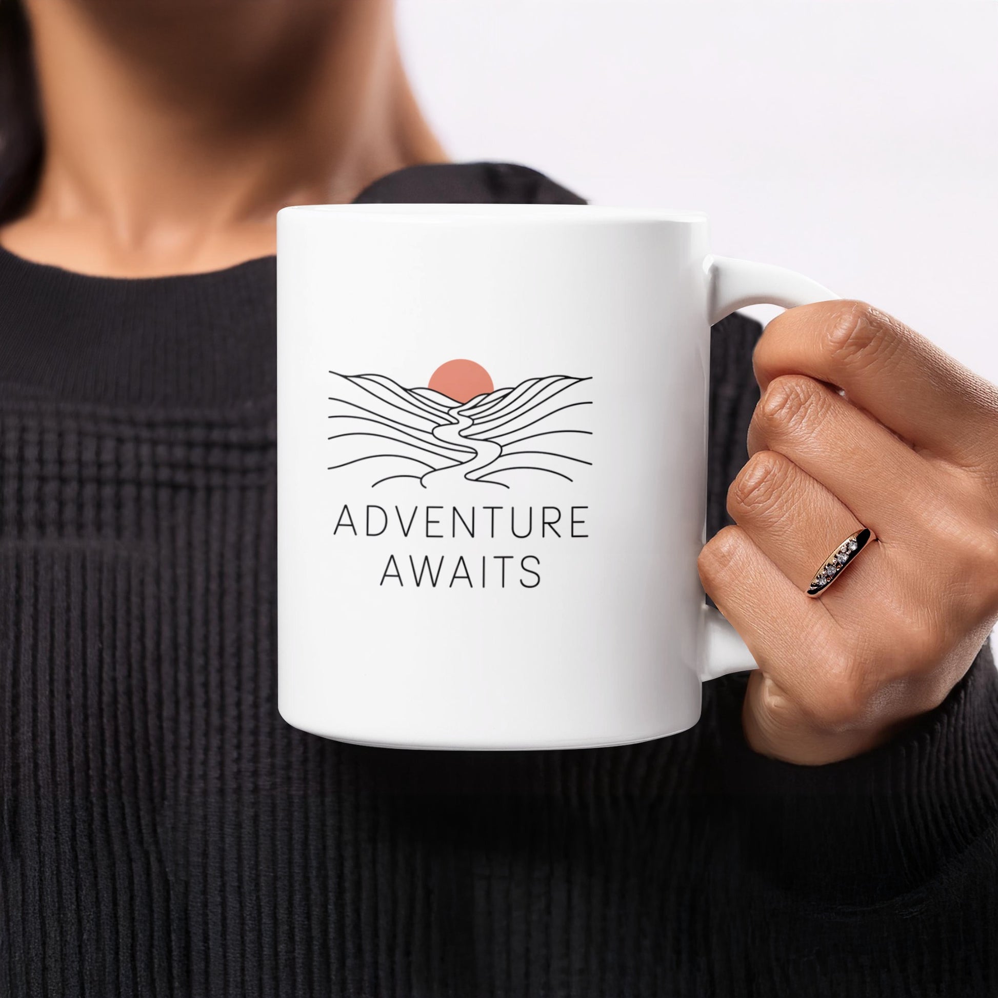 Adventure Awaits Morning Coffee Mug product