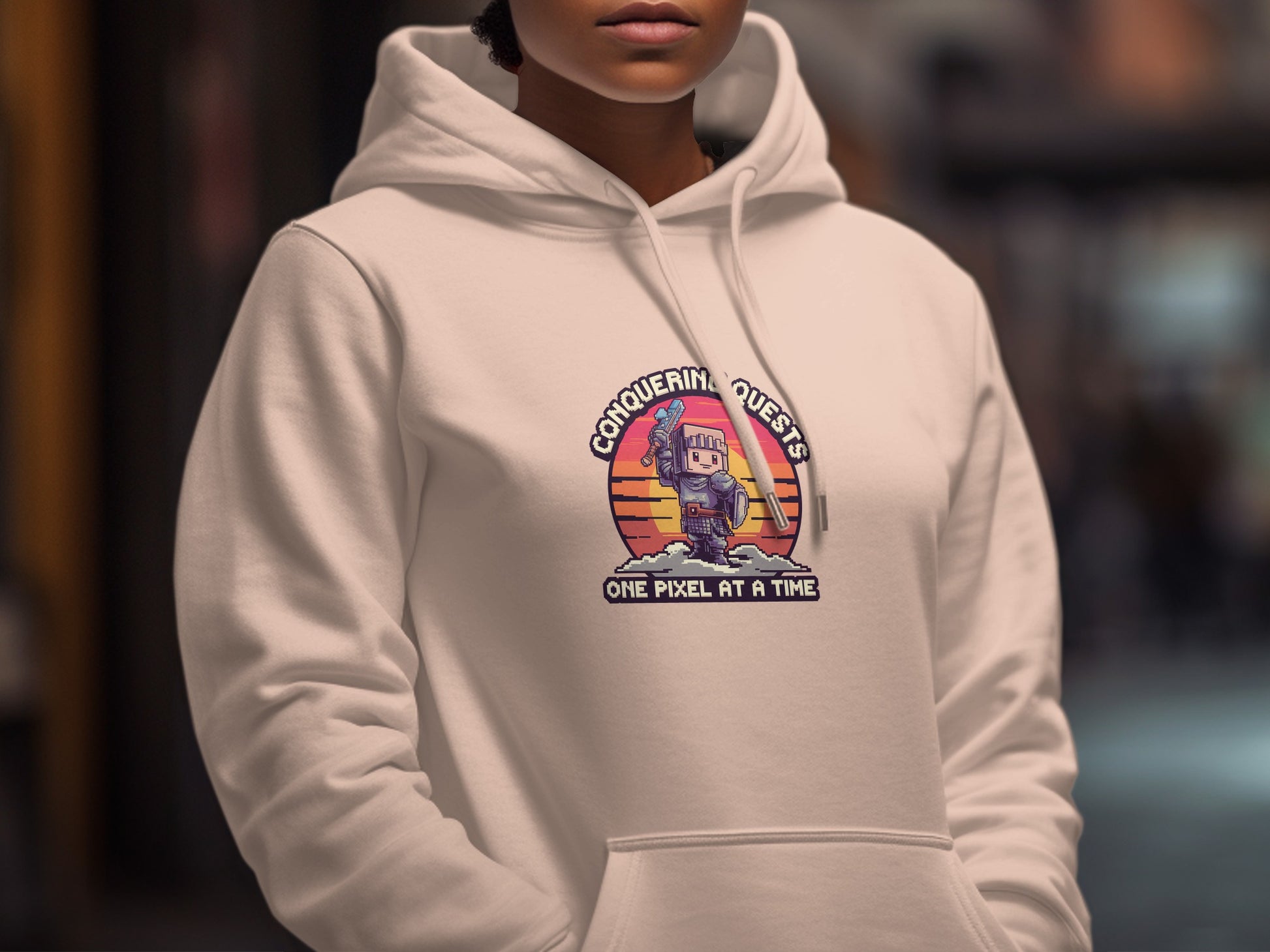Conquer Any Quest One Pixel at a Time Hoodie product