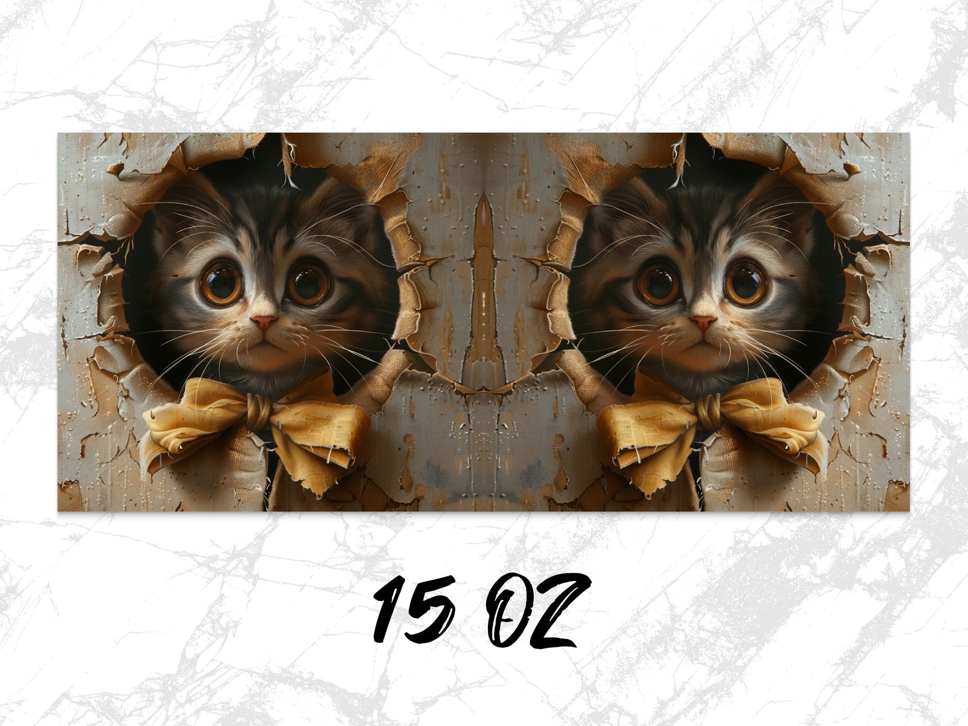 Cute Cat Canvas Print, Kitten Wall Art, Animal Decor, 3D Effect, Feline Poster, Home Decoration, Gift Idea, Pet Lover Artwork, Unique Design