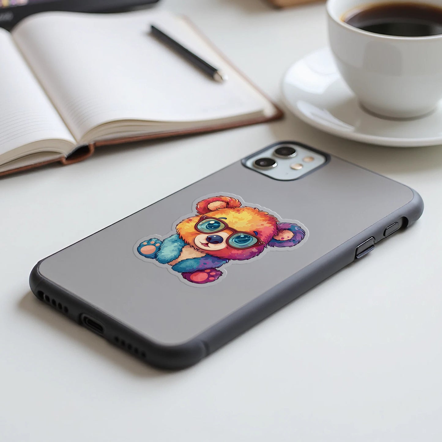 Colorful Cute Teddy Bear Design Phone Case product