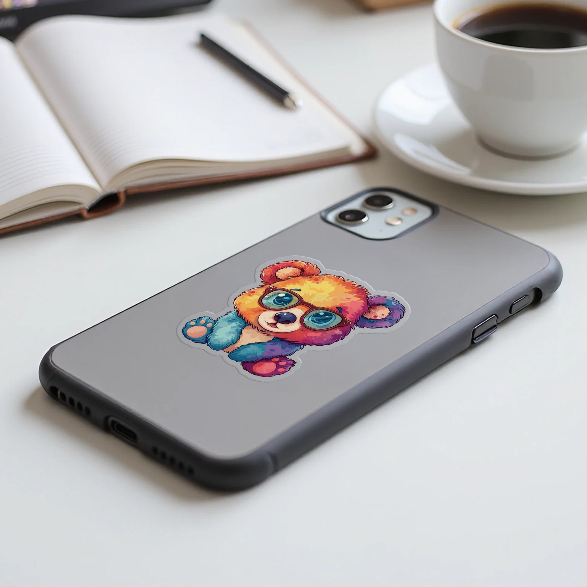 Colorful Cute Teddy Bear Design Phone Case product