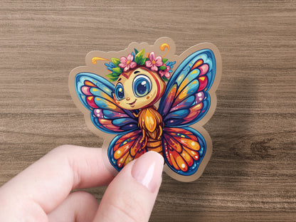Cute Colorful Butterfly Character Sticker product