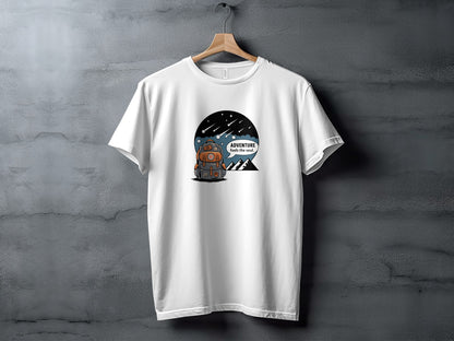 Adventure Awaits Space Design Short Sleeve T-shirt product