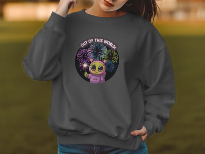 Out of This World Alien Graphic Sweatshirt product