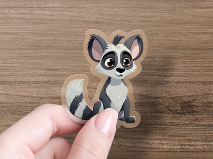 Cute Cartoon Lemur Character Sticker product type