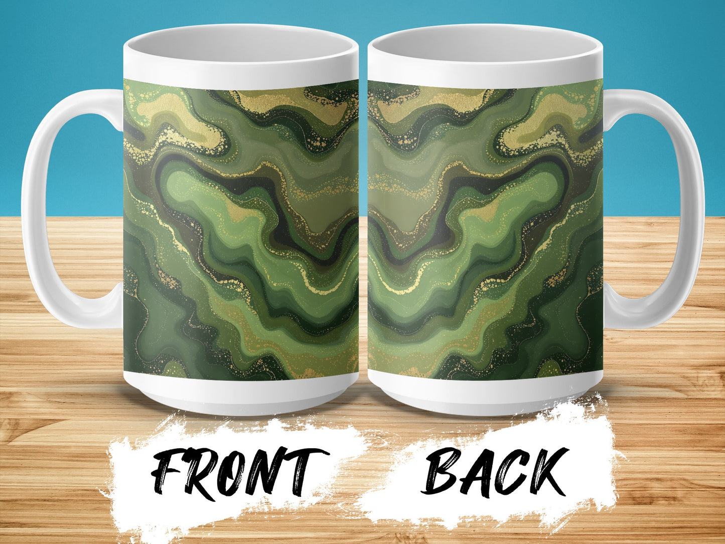 Green Swirl Patterned Coffee Mug Gift product