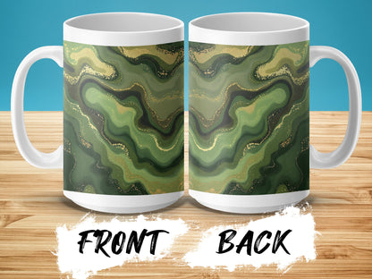 Green Swirl Patterned Coffee Mug Gift product