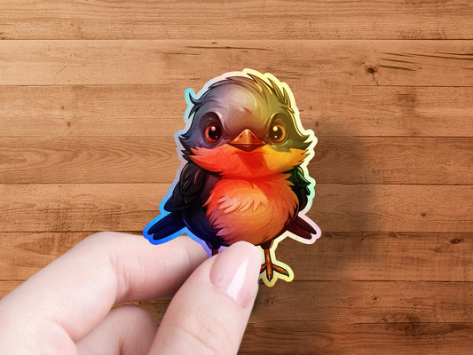 Cute Colorful Bird Decal Sticker for Various Uses product
