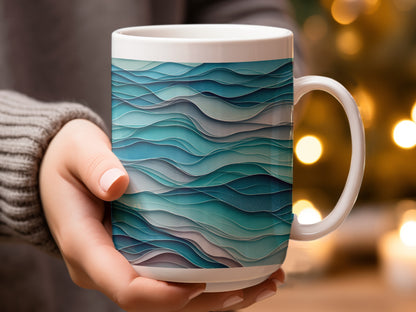 Ocean Wave Inspired Coffee Drinking Mug product type