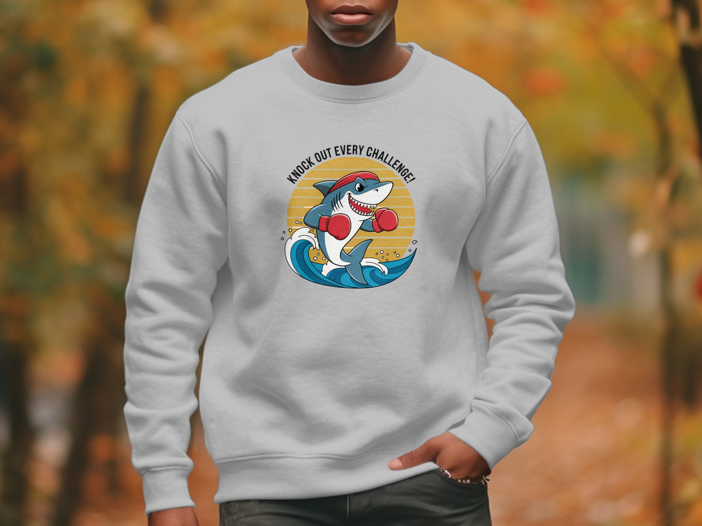 Knock Out Every Challenge Shark Graphic product