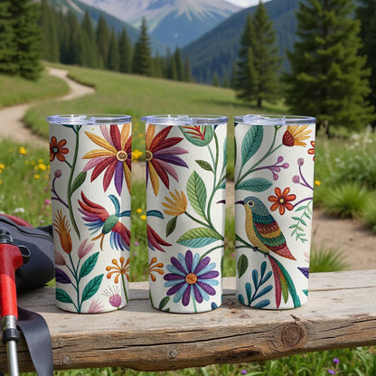 Colorful Nature Inspired Tumblers with Floral Designs product