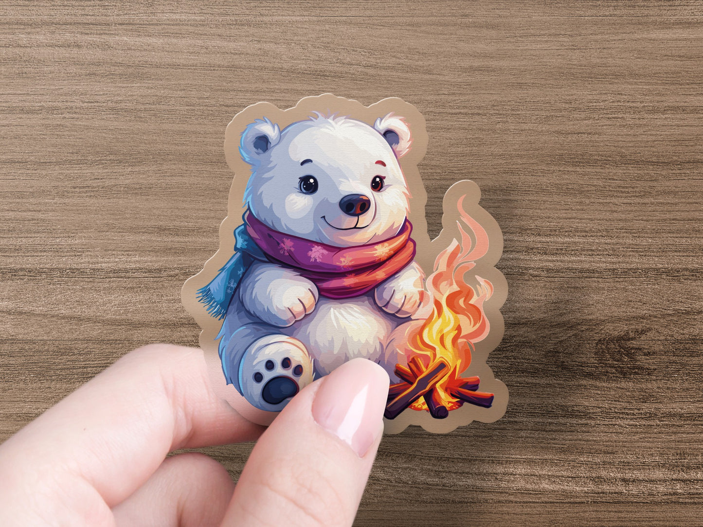 Adorable Polar Bear by Campfire Sticker product type