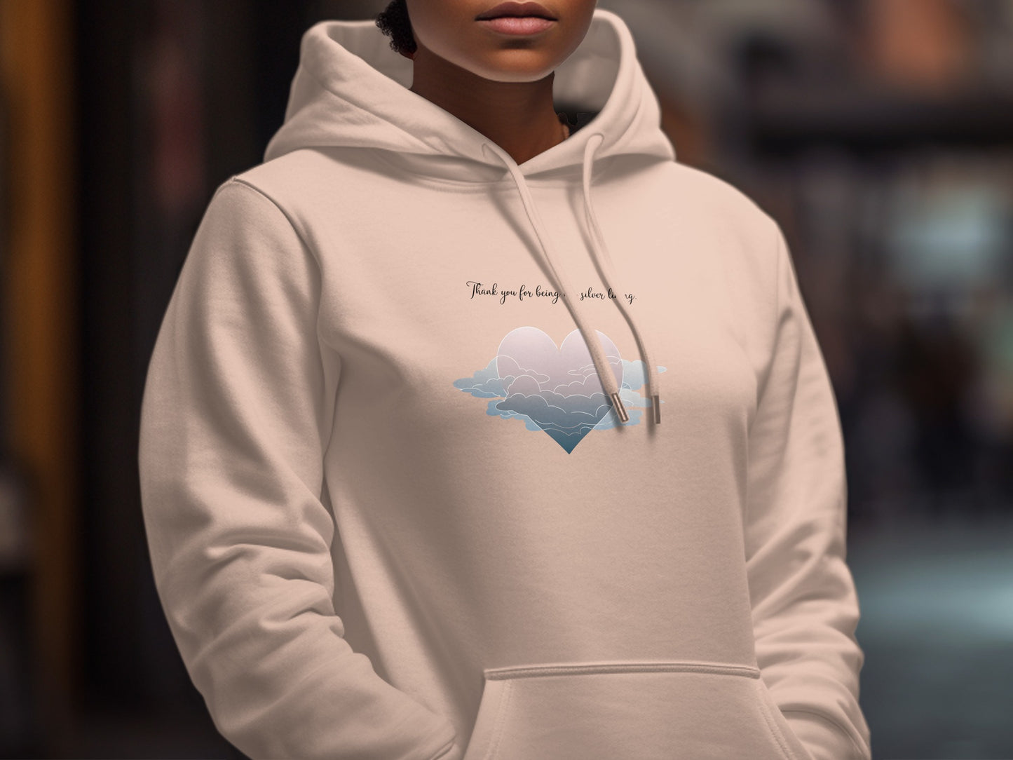 Thank You For Being Here Cloud Design Hoodie product type