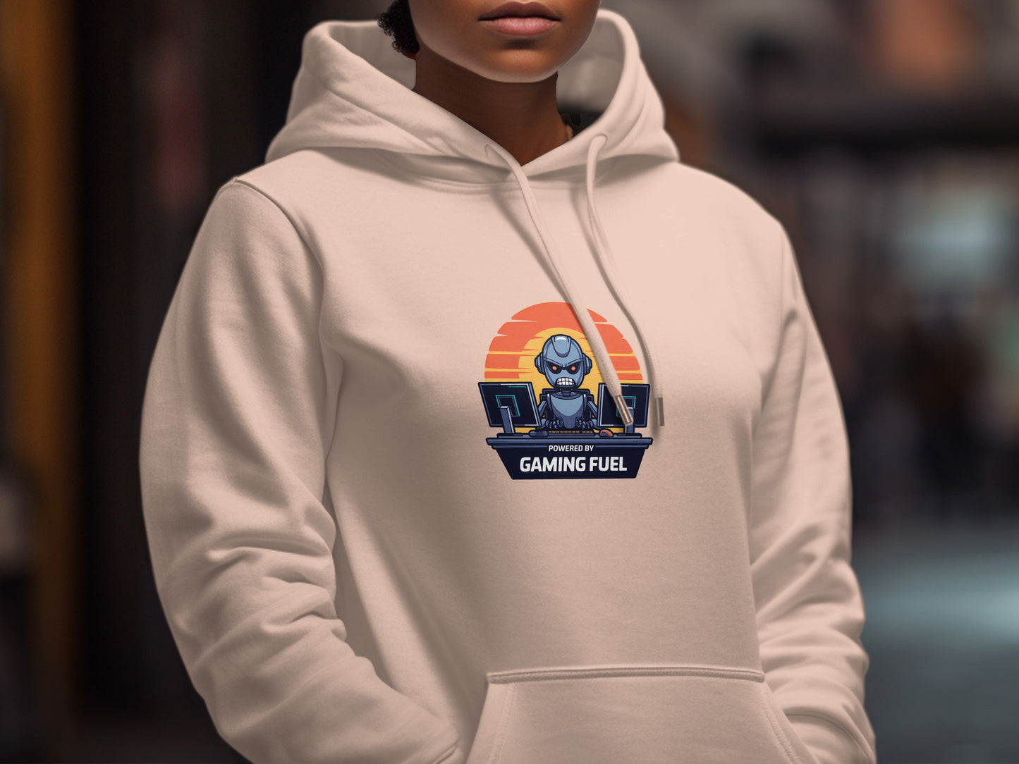 Cyber Gaming Fuel Robot Graphic Hoodie product type