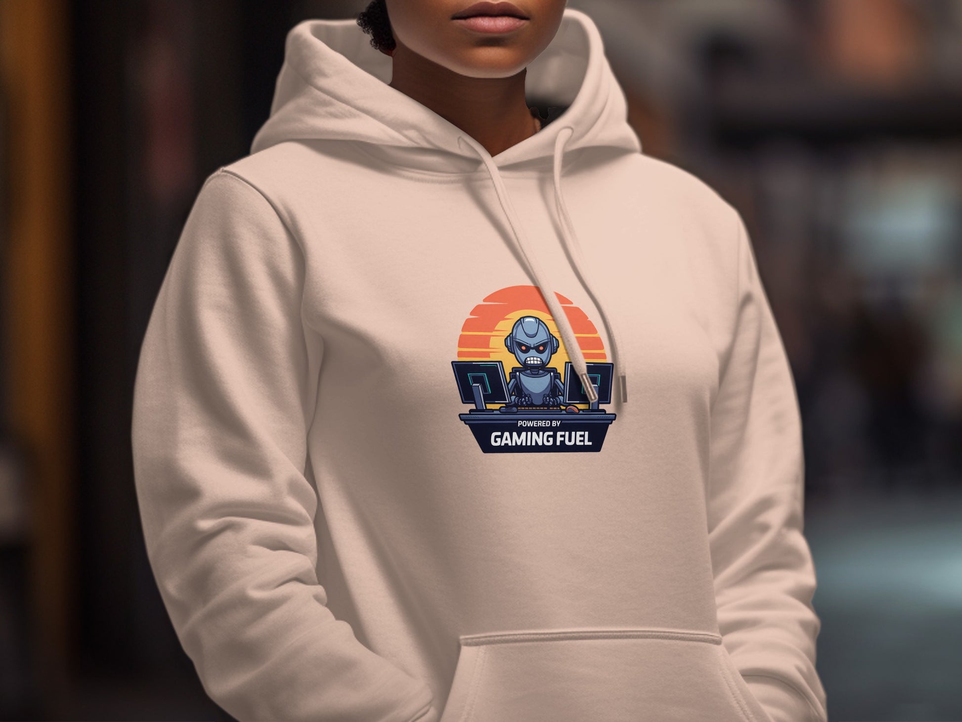 Cyber Gaming Fuel Robot Graphic Hoodie product type