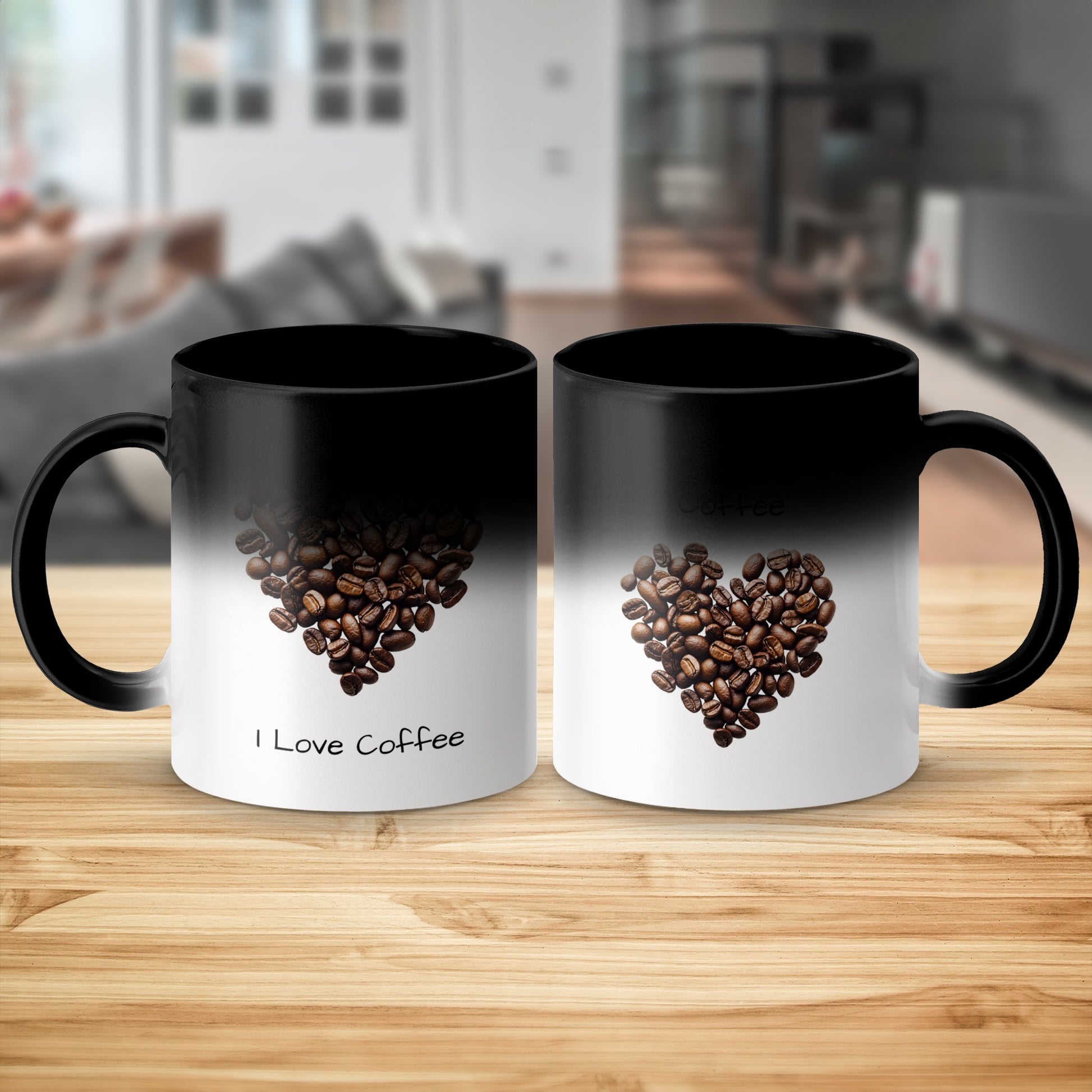 I Love Coffee Heart Shaped Beans Design Mug product