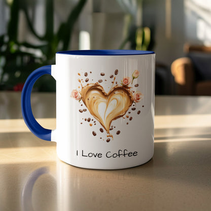 Charming Heart Design I Love Coffee Mug product type