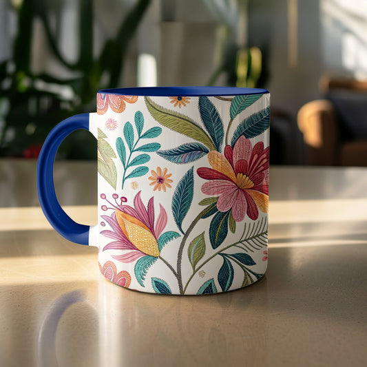Vibrant Colorful Floral Pattern Ceramic Mug product type
