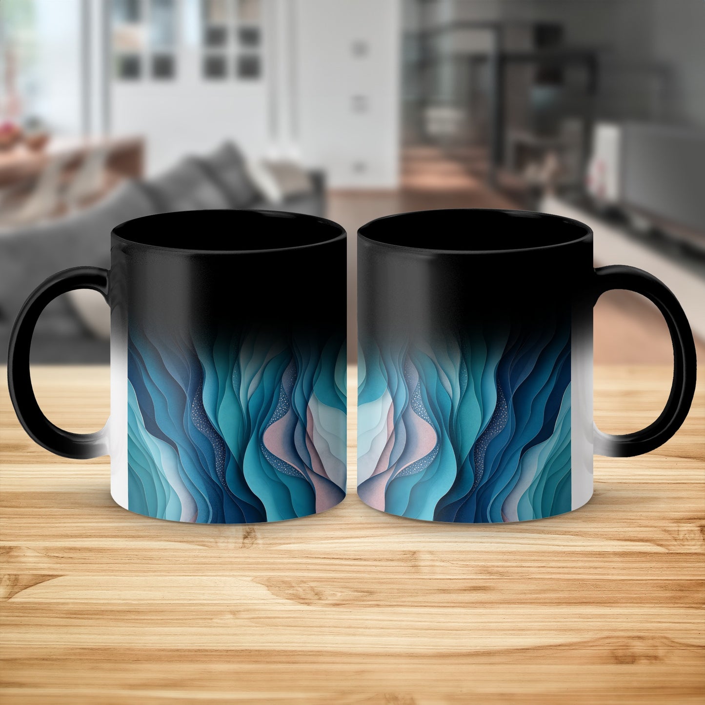 Abstract Art Design Black Ceramic Mug product