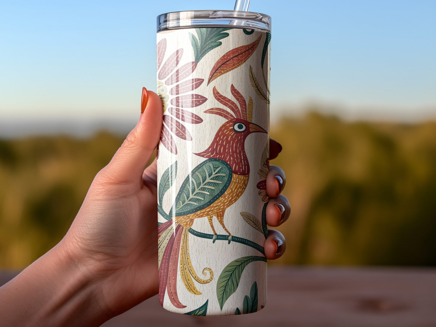 Colorful Bird Art Insulated Travel Tumbler product