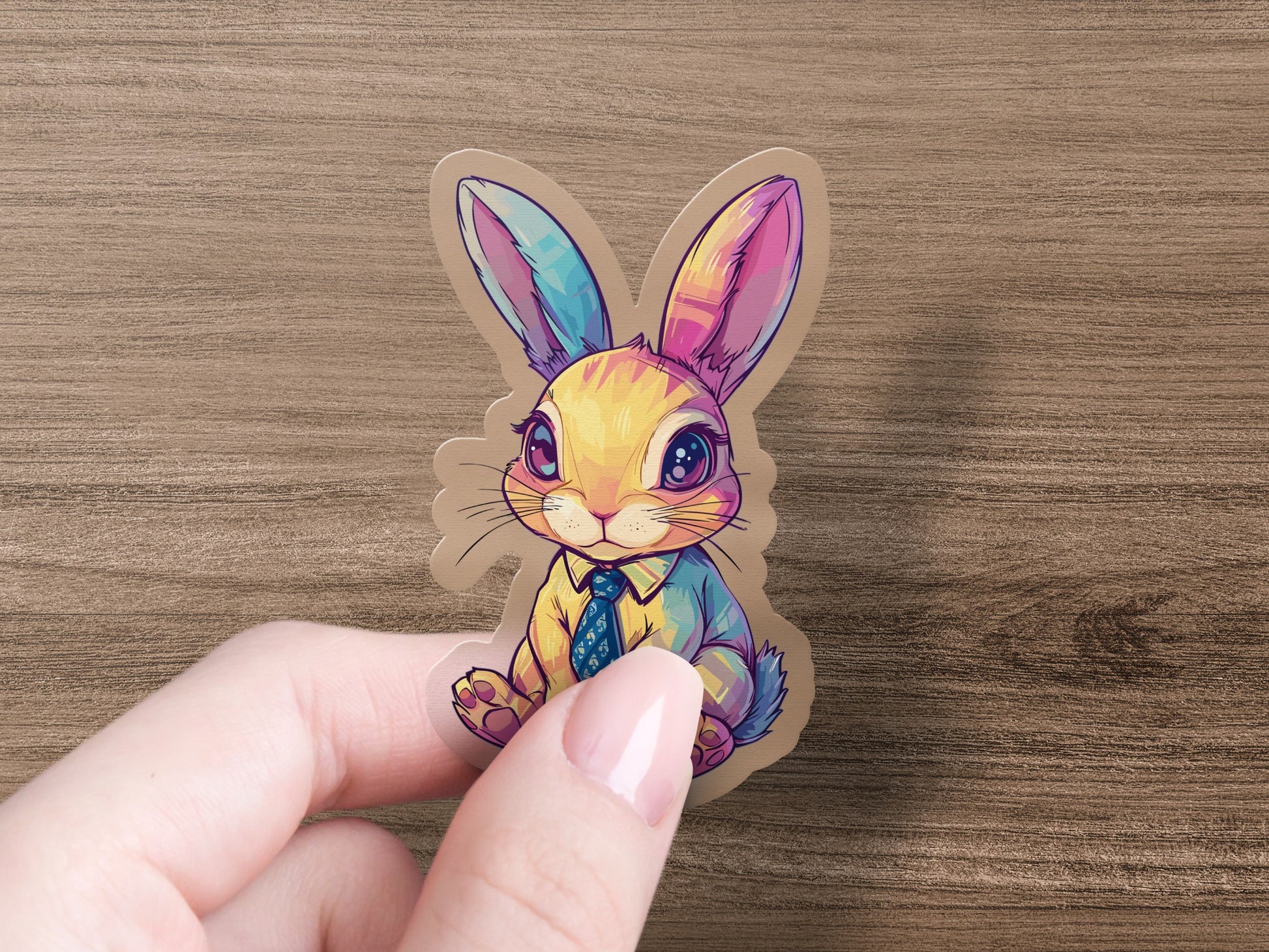 Colorful Cute Rabbit Sticker Adorable Art Product sticker