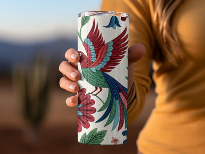 Colorful Bird And Flowers Design Tumbler product type