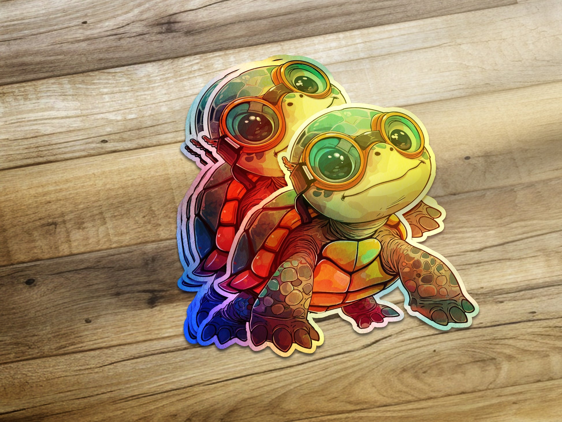 Cute Turtle With Goggles Sticker product type