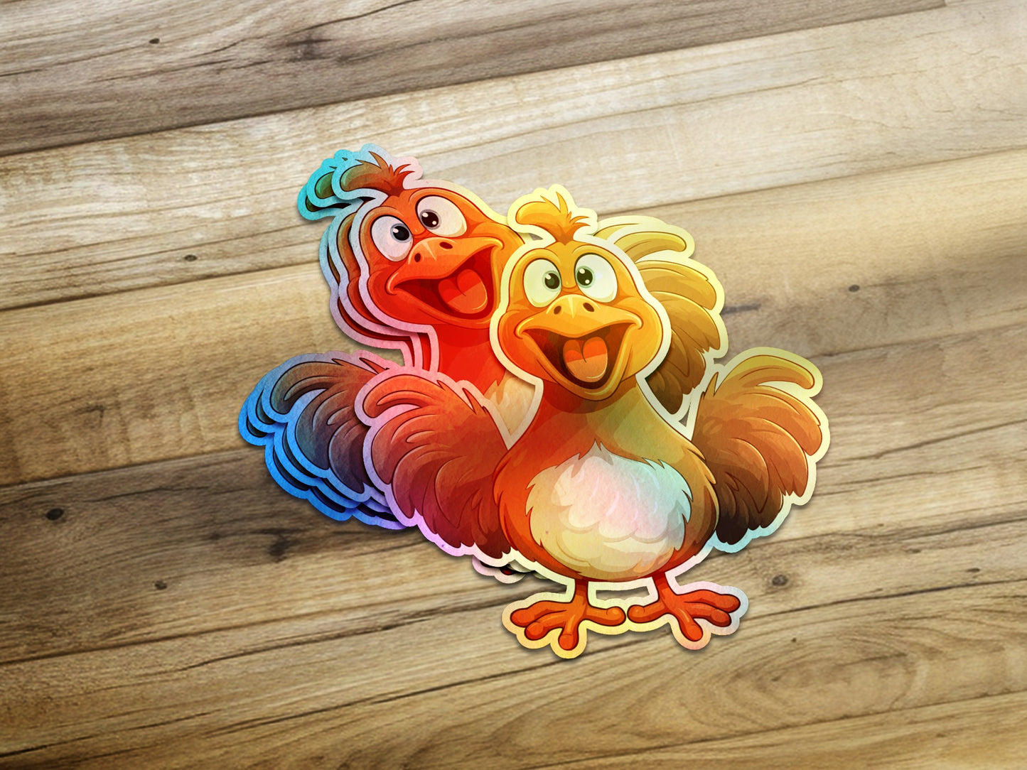 Colorful Cheerful Duckling Cartoon Sticker product
