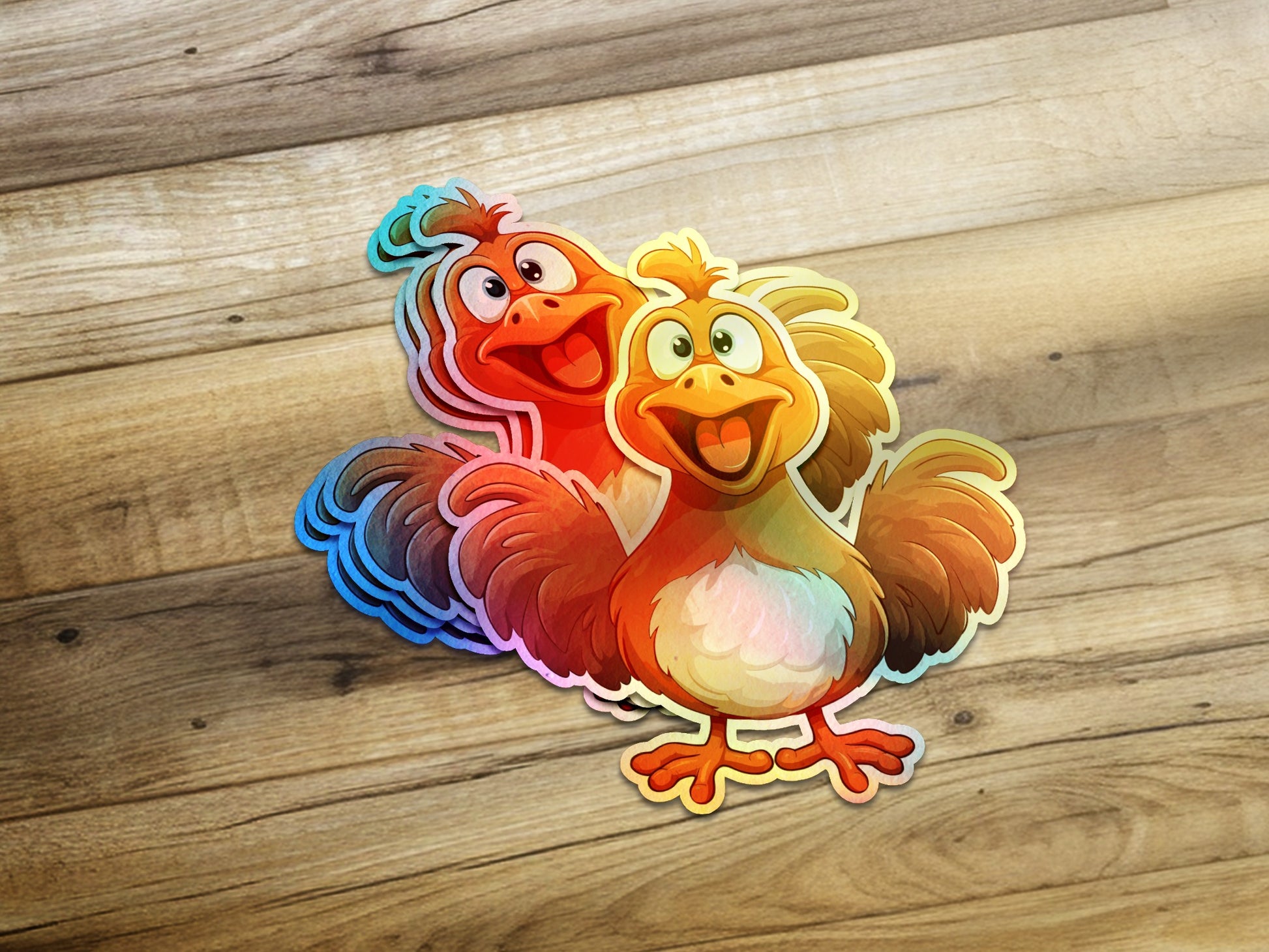 Colorful Cheerful Duckling Cartoon Sticker product