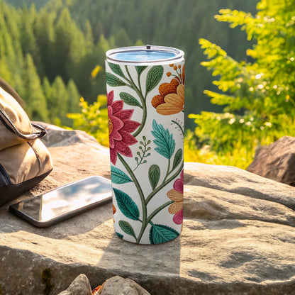 Floral Patterned Nature Inspired Travel Tumbler Product
