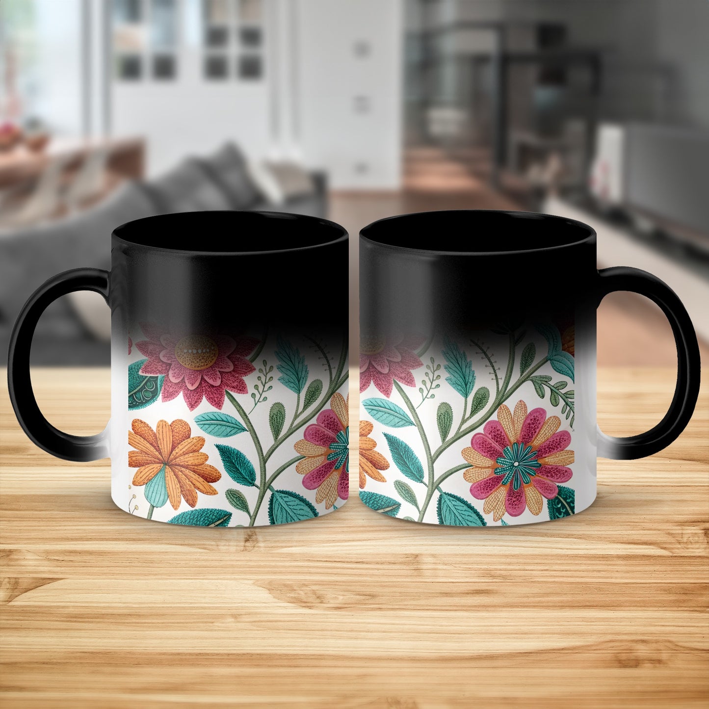 Color Changing Mug with Floral Design Mug product
