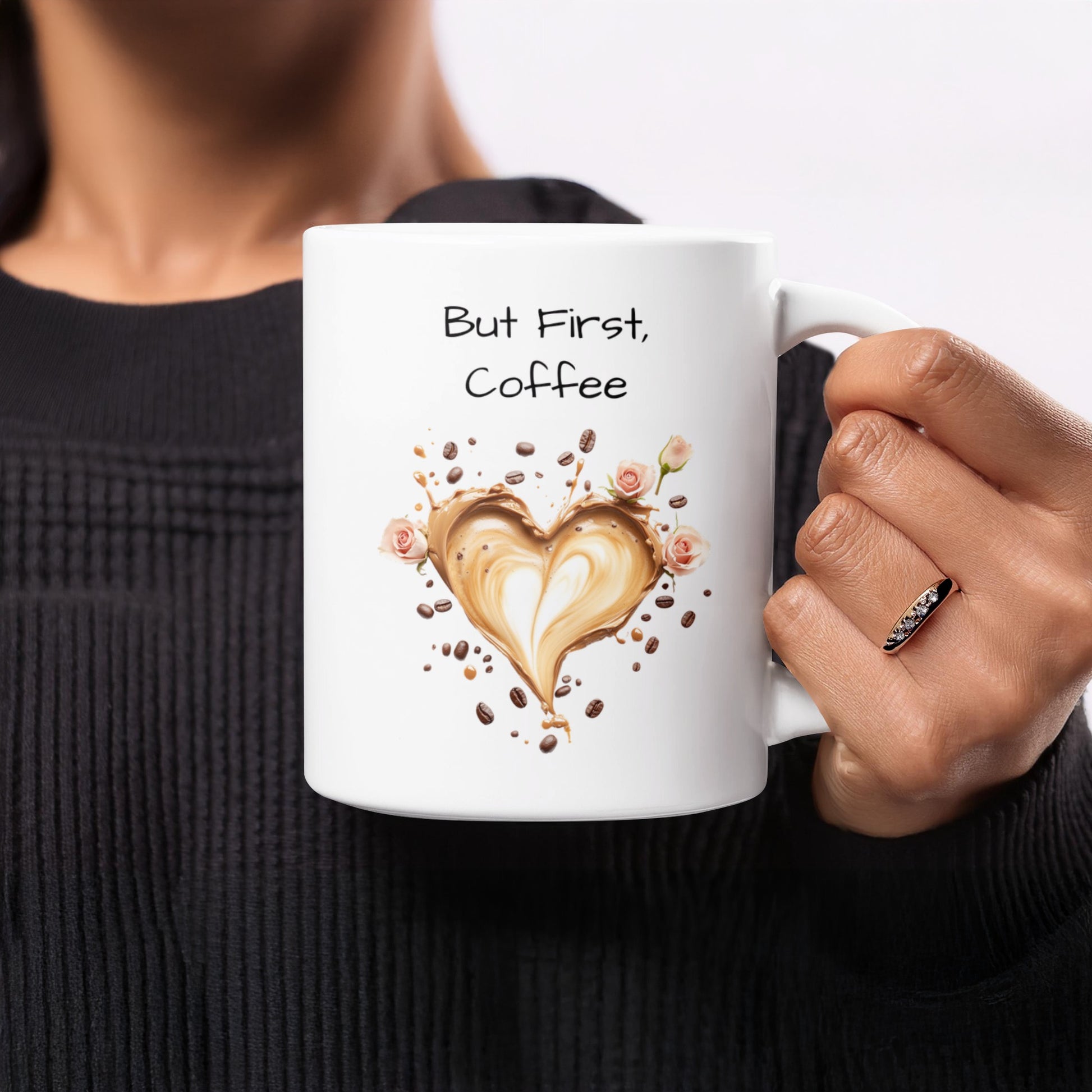But First Coffee Heart Design Printed Mug product