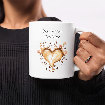 But First Coffee Heart Design Printed Mug product