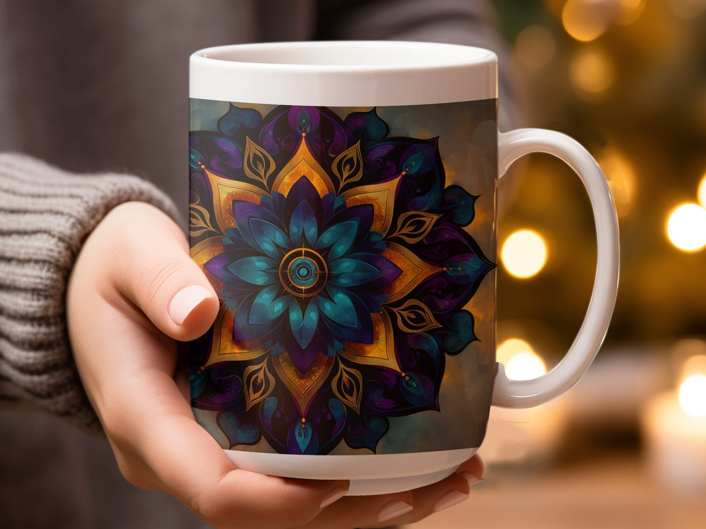 Mandala Art Design Colorful Ceramic Coffee Mug product