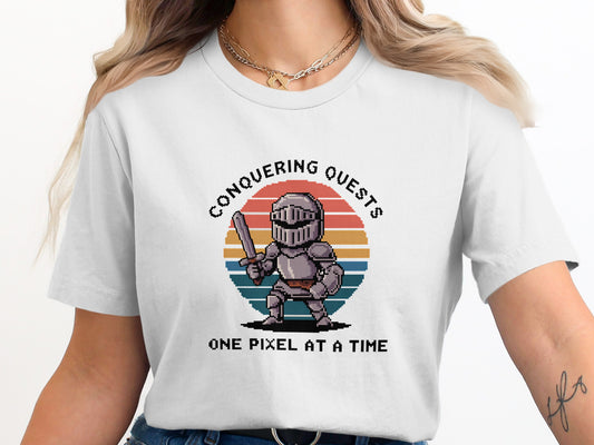 Conquering Quests One Pixel at a Time T-shirt Product