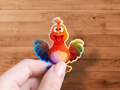 Colorful Cartoon Bird Character Sticker product