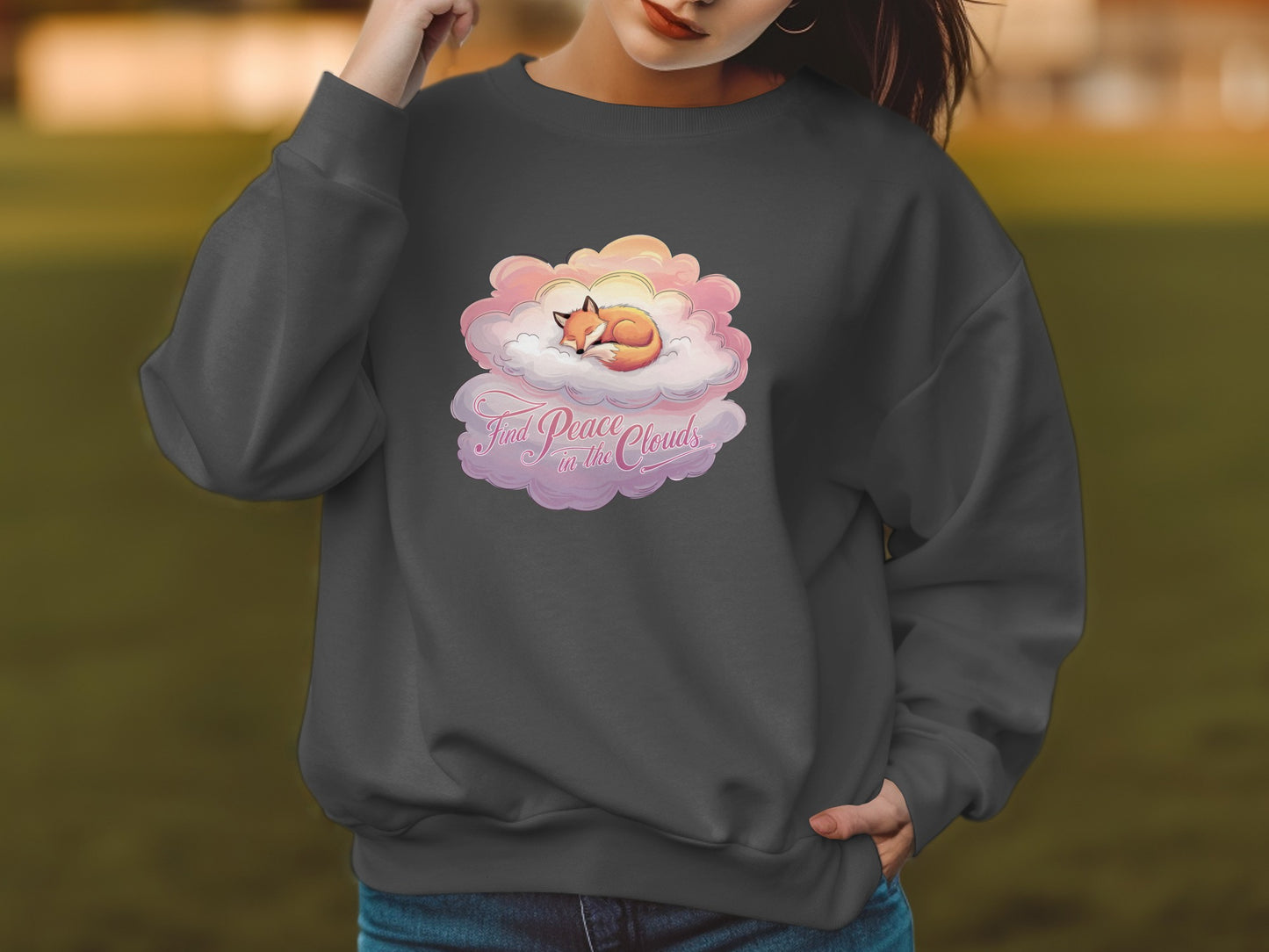 Find Peace in the Clouds Graphic Sweatshirt product