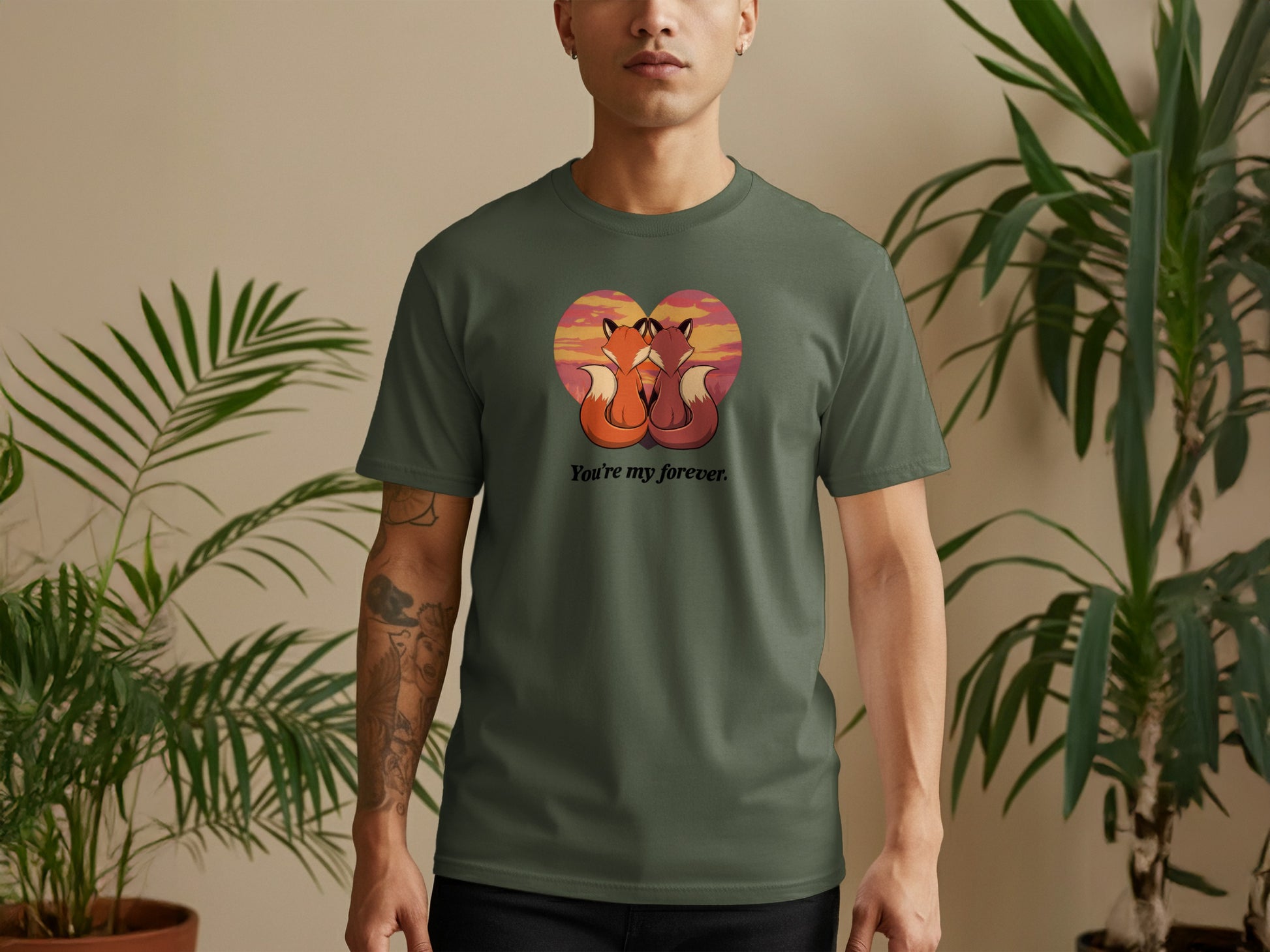 You're My Forever Sunset Heart Graphic T-shirt