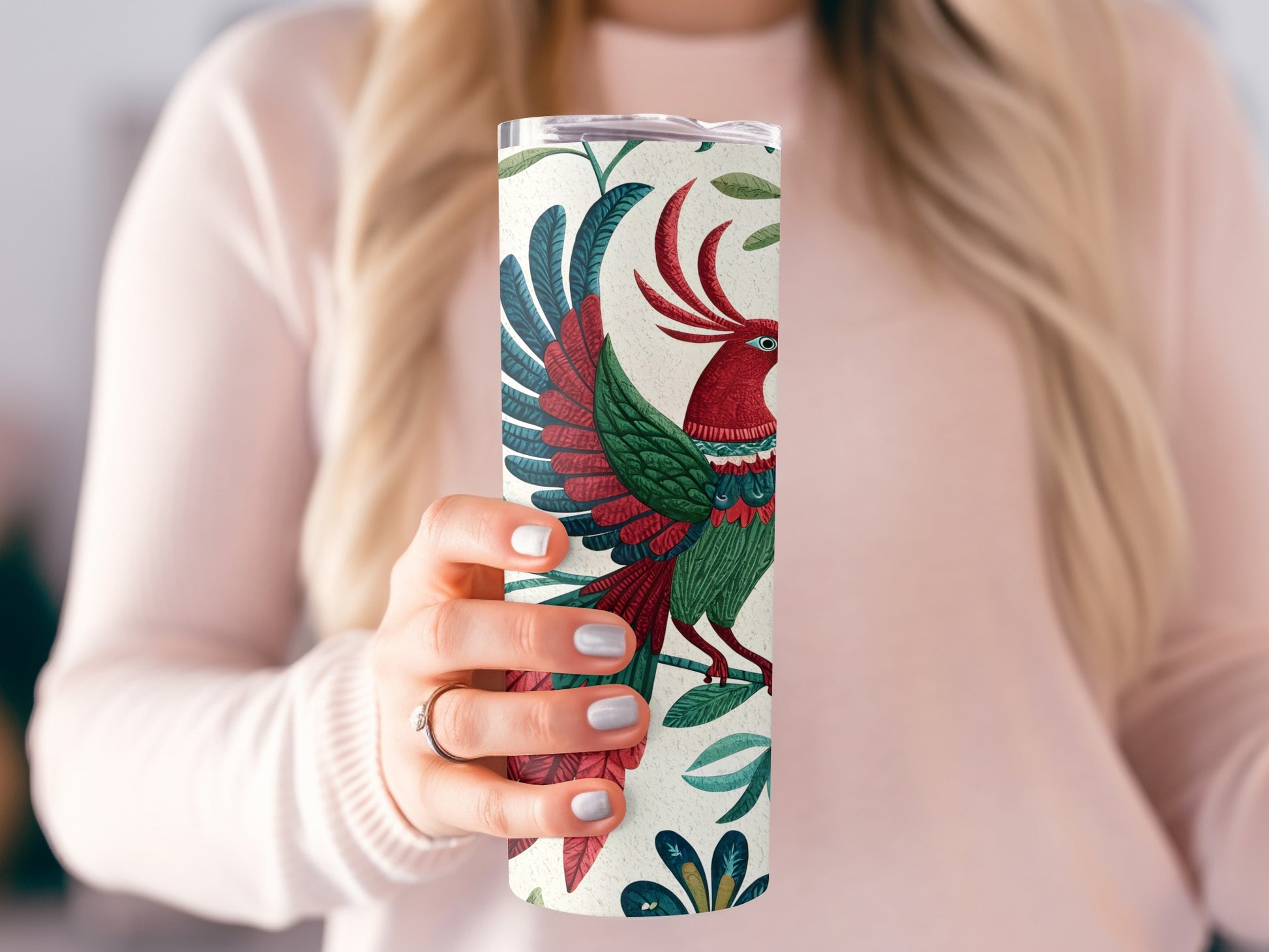 Colorful Bird Patterned Insulated Tumbler product