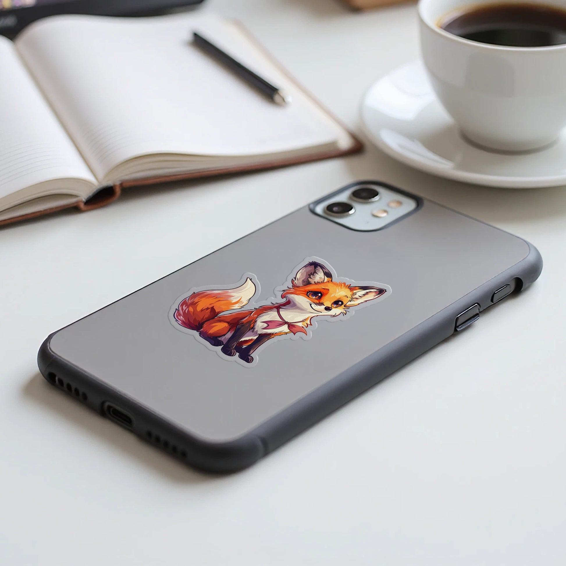 Adorable Fox Illustration Phone Case product