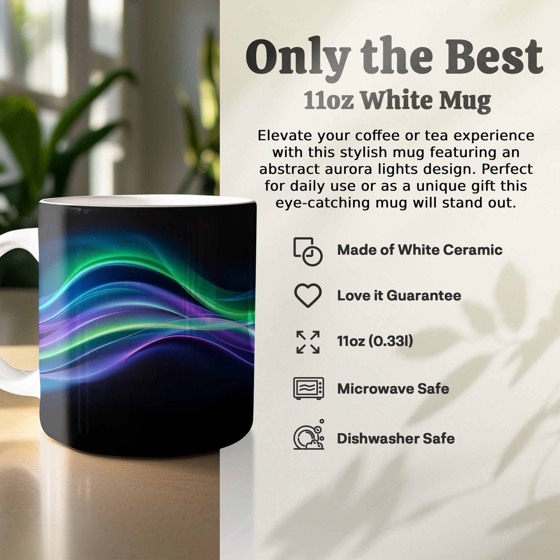 Abstract Aurora Lights Designed Mug product type