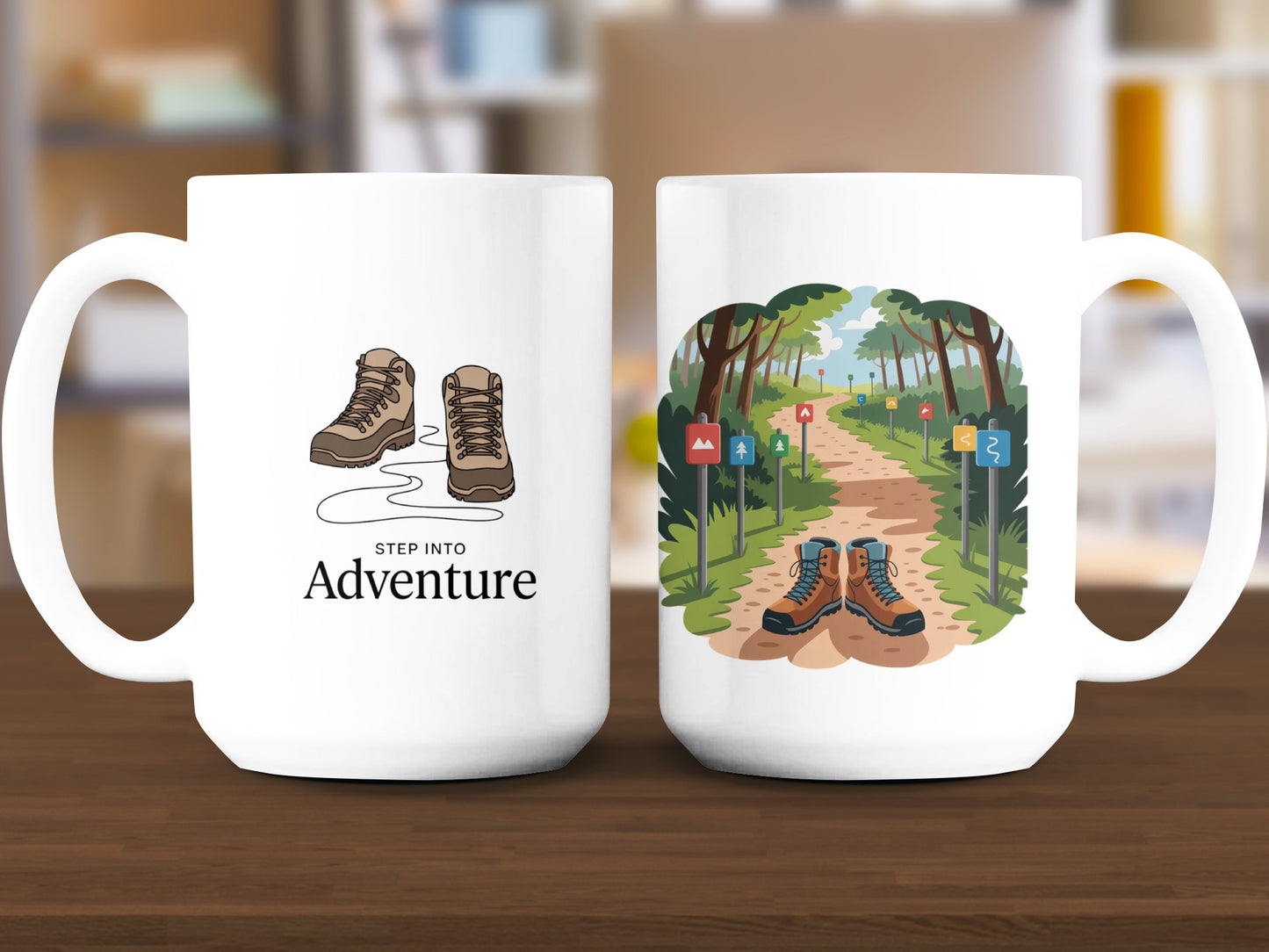 Step Into Adventure Hiking Boots Graphic Mug product