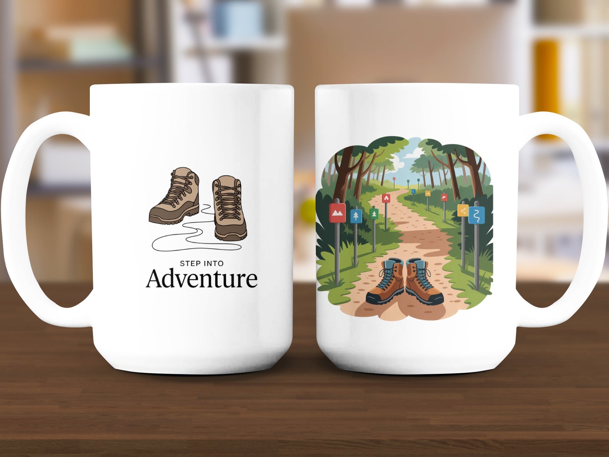 Step Into Adventure Hiking Boots Graphic Mug product