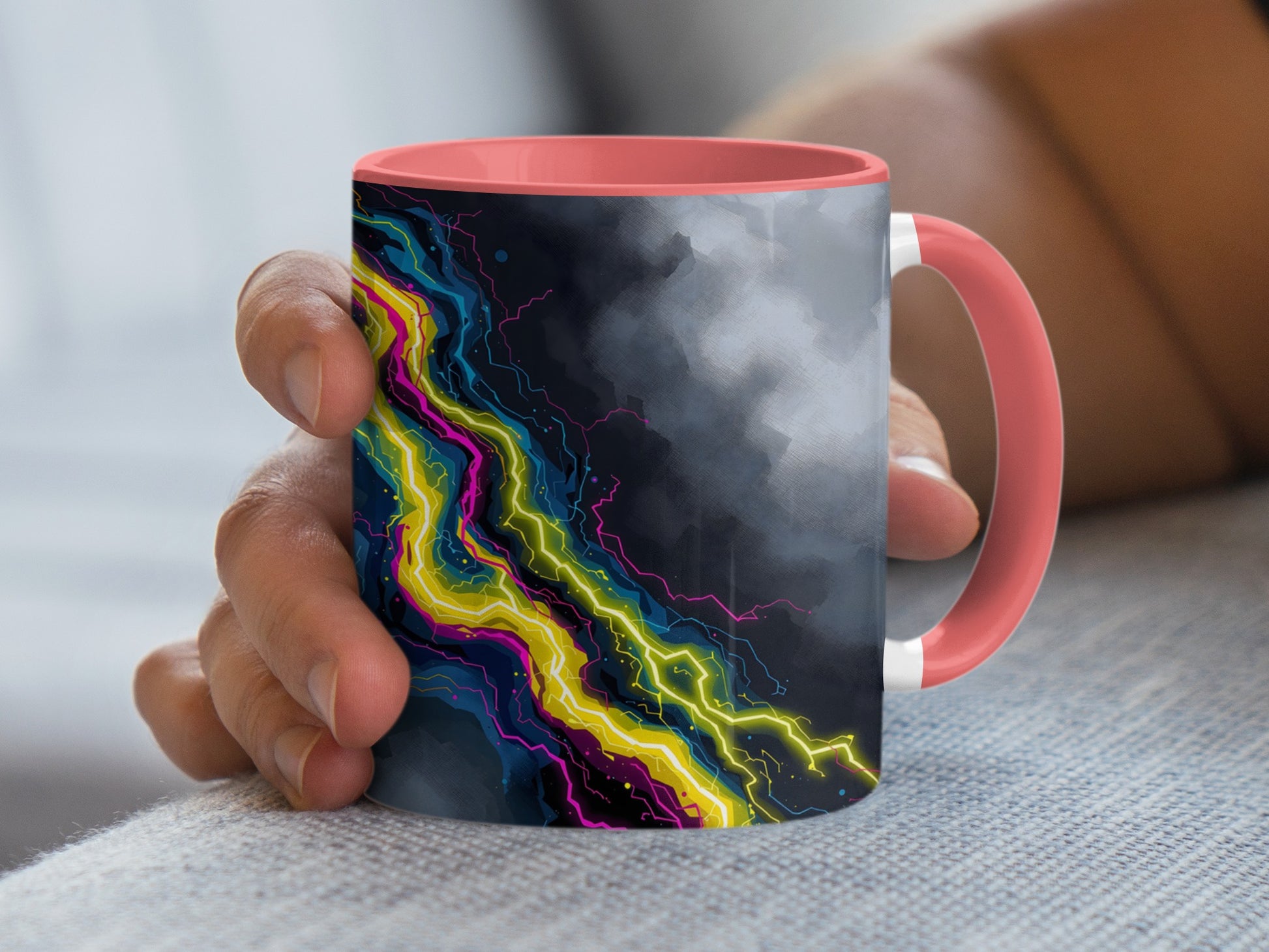 Colorful Electric Lightning Pattern Coffee Mug product