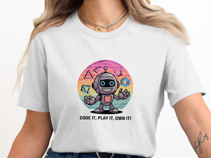 Code It Play It Own It Robot Graphic Tee product
