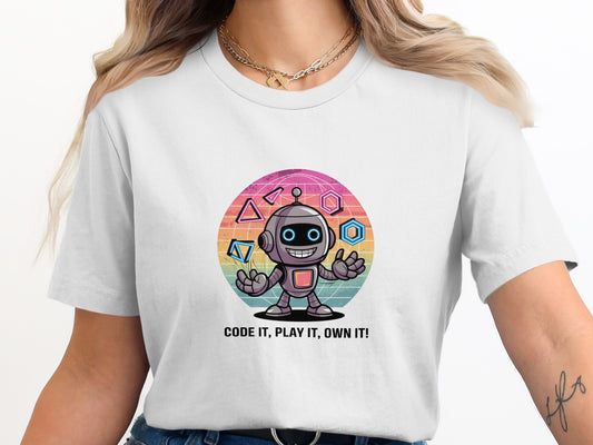 Code It Play It Own It Robot Graphic Tee product
