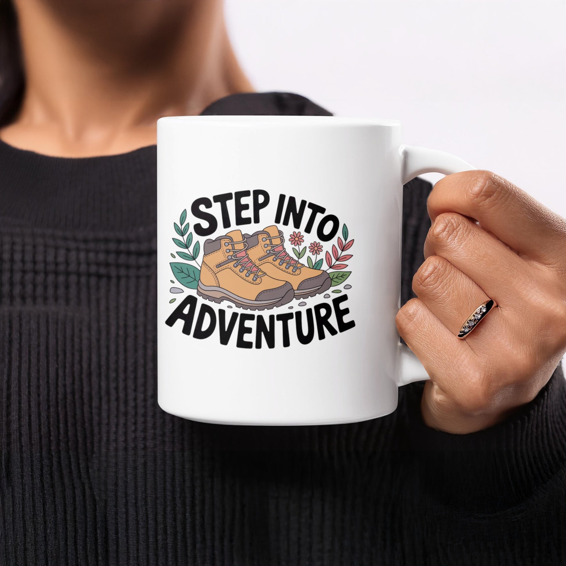 Step Into Adventure Hiking Boots Design Mug product