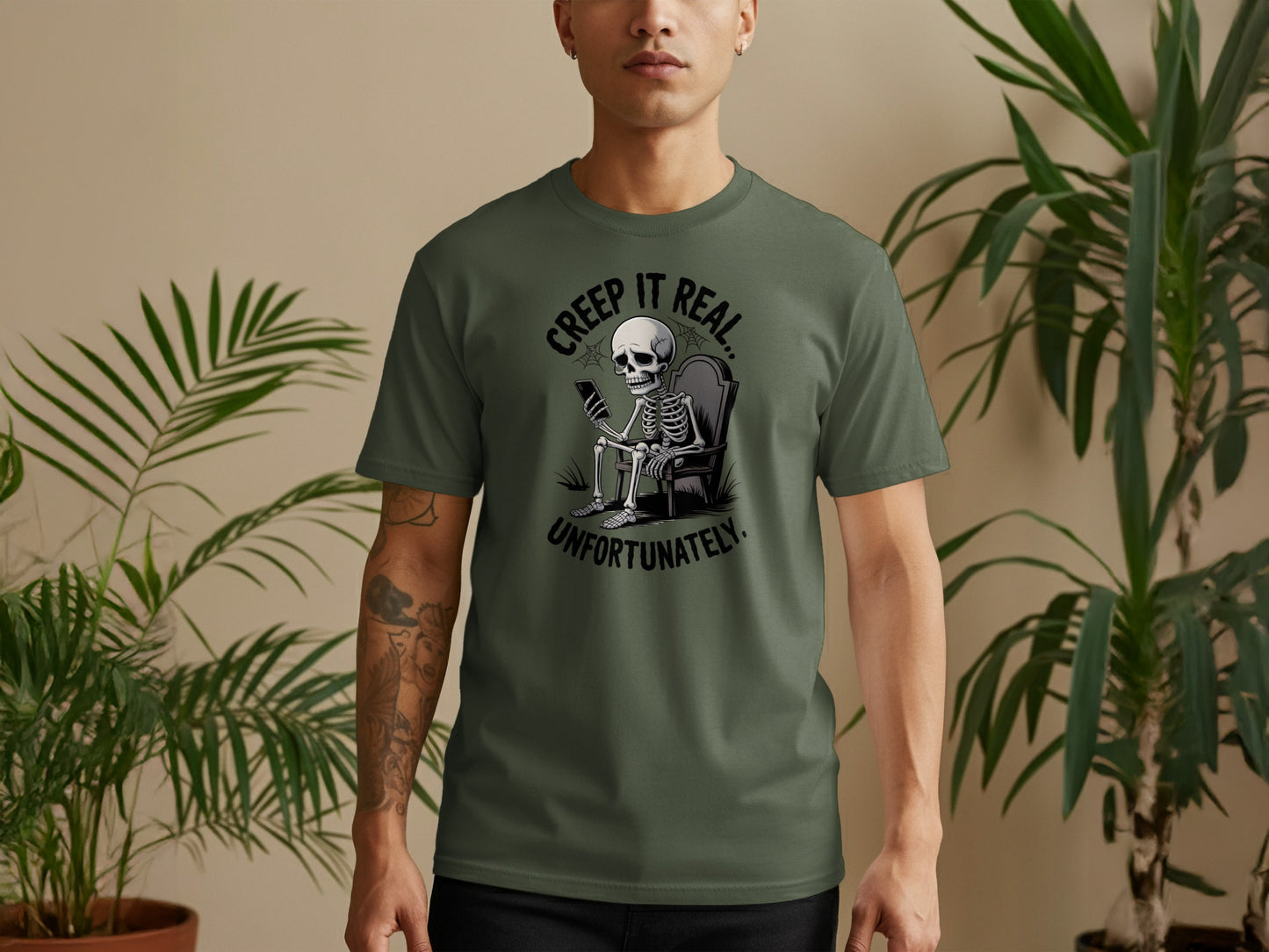 Creep It Real Unfortunately Skeleton T-shirt product type