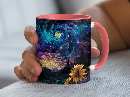 Starry Night with Sunflowers Design Coffee Mug product