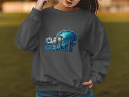 Surf Wave Graphic Sweatshirt Stylish Apparel product type